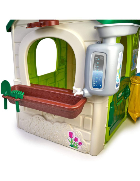 Feber Domek ogrodowy Eco Karmnik Segregacja Odpadów Imitacja Panelu Słonecznego