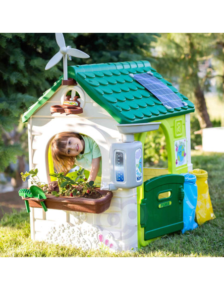 Feber Domek ogrodowy Eco Karmnik Segregacja Odpadów Imitacja Panelu Słonecznego