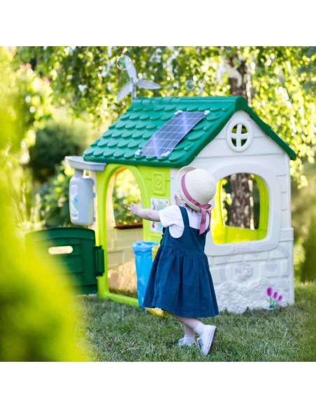 Feber Domek ogrodowy Eco Karmnik Segregacja Odpadów Imitacja Panelu Słonecznego