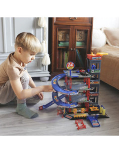 WOOPIE Wielopoziomy Parking Garaż Myjnia Auta Helikopter + Akc. 2