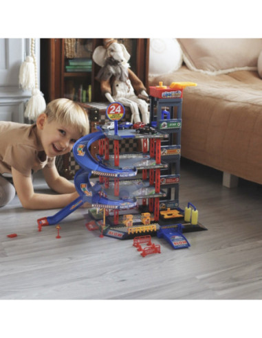 WOOPIE Wielopoziomy Parking Garaż Myjnia Auta Helikopter + Akc.