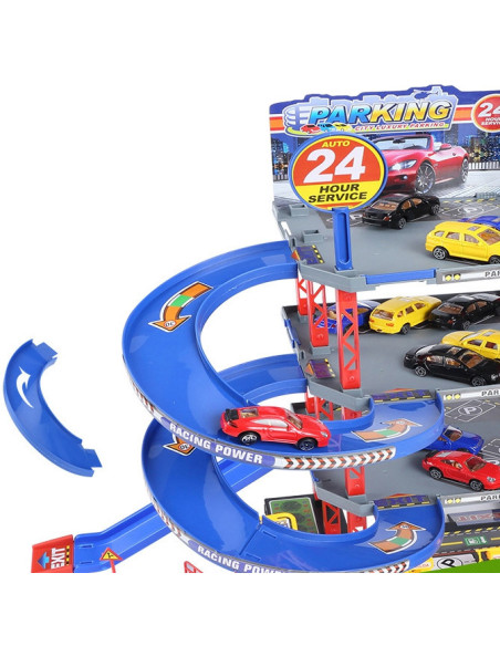 WOOPIE Wielopoziomy Parking Garaż Myjnia Auta Helikopter + Akc.