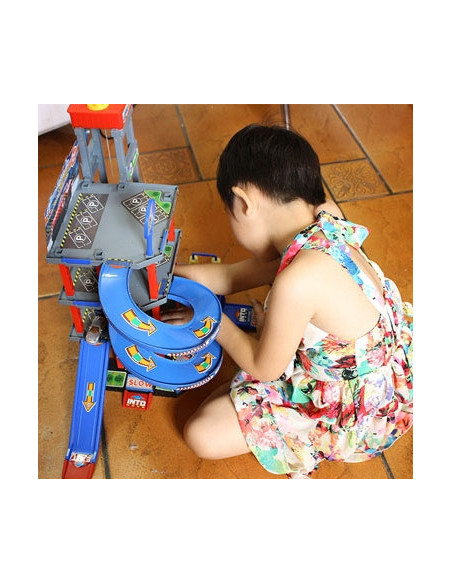 WOOPIE Wielopoziomy Parking Garaż Myjnia Auta Helikopter + Akc.