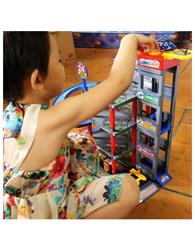 WOOPIE Wielopoziomy Parking Garaż Myjnia Auta Helikopter + Akc.