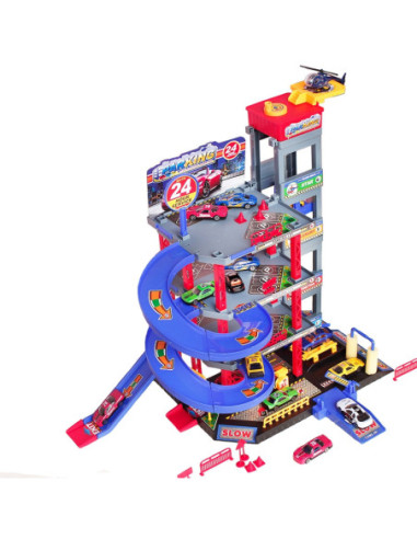 WOOPIE Wielopoziomy Parking Garaż Myjnia Auta Helikopter + Akc.