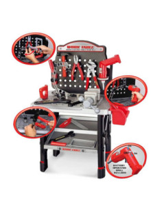 WOOPIE Duży Warsztat z Narzędziami dla Dzieci Zestaw Majsterkowicza Wiertarka Piła Młotek 50 el. 2