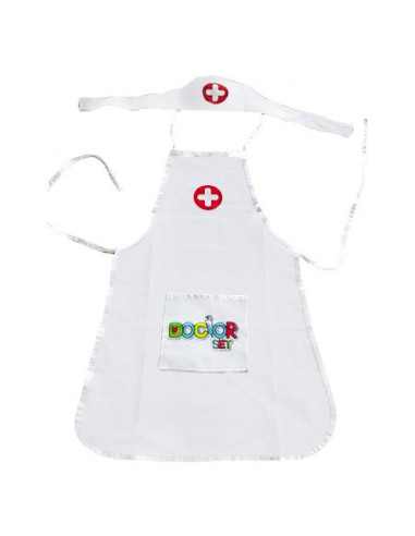 WOOPIE Strój Pielęgniarki Kitel Fartuszek z Czepkiem Pielęgniarki