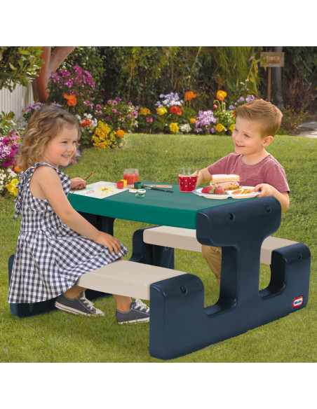 Little Tikes Stolik Piknikowy dla Dzieci Niebiesko-Zielony do Ogrodu