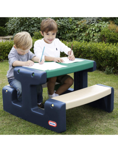 Little Tikes Stolik Piknikowy dla Dzieci Niebiesko-Zielony do Ogrodu