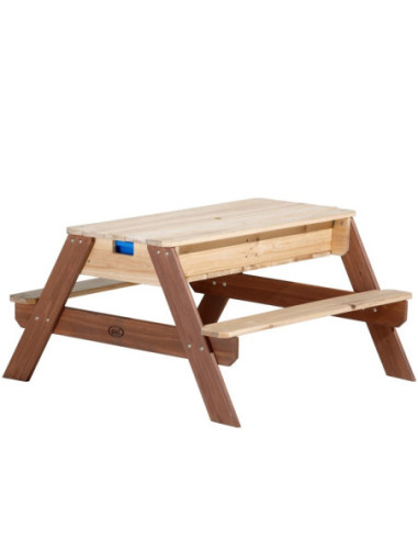 AXI Stół Piknikowy Nick z Ławką i Parasolem oraz Pojemnikami na Wodę/Piasek