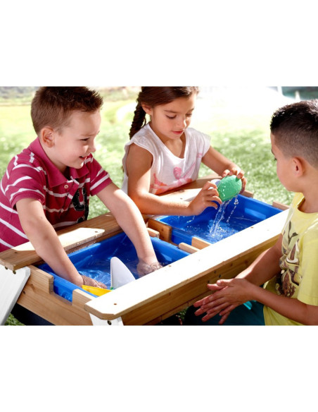 AXI Stół Piknikowy Nick z Ławką i Parasolem oraz Pojemnikami na Wodę/Piasek