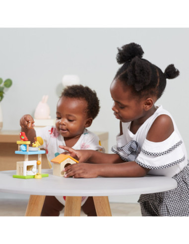 VIGA Zwierzęta Domowe Drewniany Plac Zabaw Zestaw