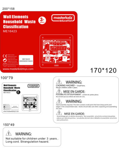 MASTERKIDZ Tablica Edukacyjna Segregacja Odpadów