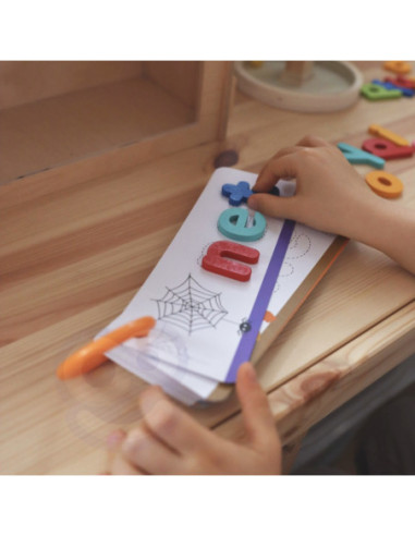 TOOKY TOY Puzzle Alfabet Nauka Literek Słów Zwierzątka 57 el.