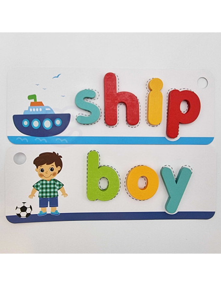 TOOKY TOY Puzzle Alfabet Nauka Literek Słów Zwierzątka 57 el.