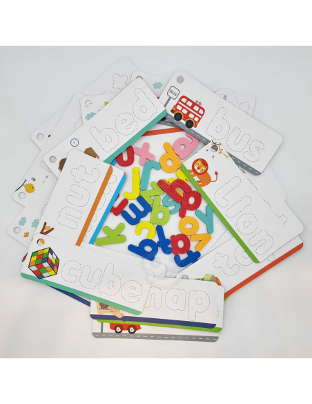 TOOKY TOY Puzzle Alfabet Nauka Literek Słów Zwierzątka 57 el.