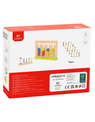 TOOKY TOY Gra Logiczna Układanka na Czas Kolory 30 Wzorów