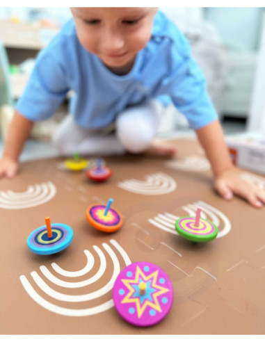 VIGA Kolorowy Bączek drewniany 1szt