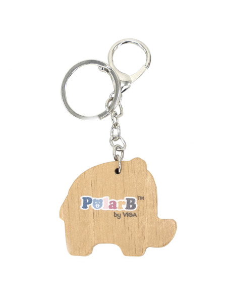 Viga PolarB Drewniany Breloczek Biały Miś Brelok