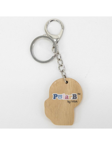 Viga PolarB Drewniany Breloczek Biały Miś Brelok