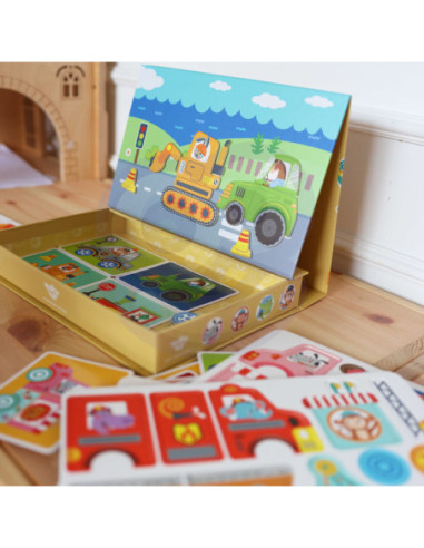 TOOKY TOY Układanka Edukacyjna Magnetyczne Pudełko dla Dzieci 80 el.