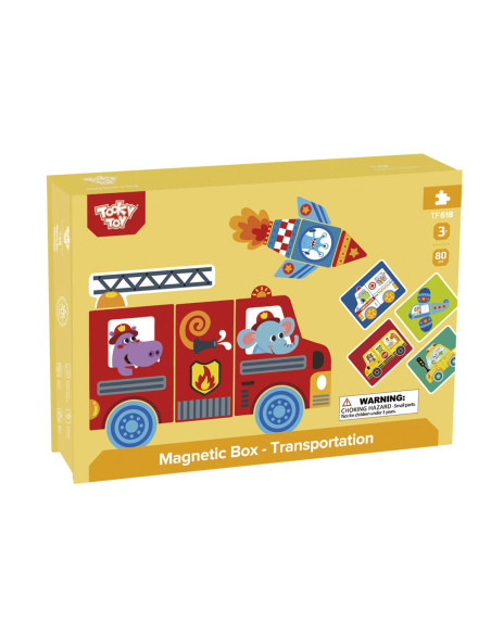TOOKY TOY Układanka Edukacyjna Magnetyczne Pudełko dla Dzieci 80 el.