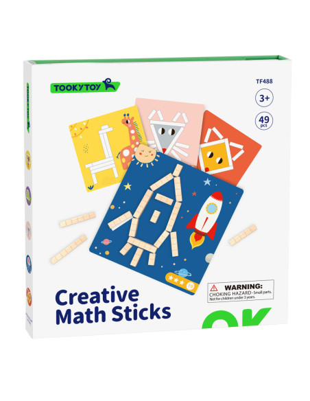 Tooky Toy Układanka Gra Logiczna Łamigłówki Klocki Magnetyczne dla Dzieci 49 el.