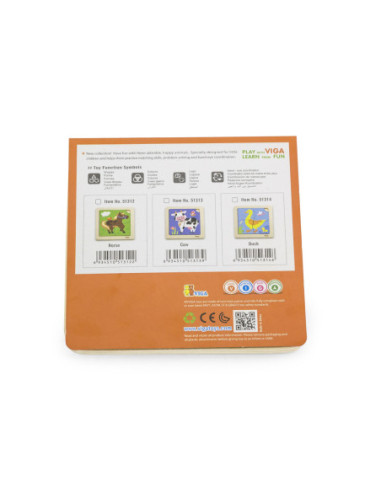 VIGA Poręczne Drewniane Puzzle Kaczuszka