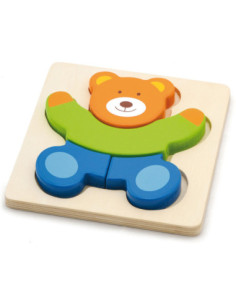 VIGA Pierwsze drewniane Puzzle maluszka Biedronka