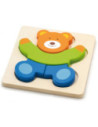 VIGA Pierwsze drewniane Puzzle maluszka Biedronka