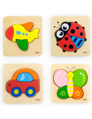 VIGA Pierwsze drewniane Puzzle maluszka Motylek