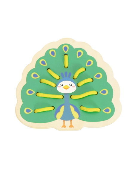 CLASSIC WORLD Drewniana Sznurowanka Przeplatanka Nawlekanka Przewlekanka Zwierzątka 10 el.