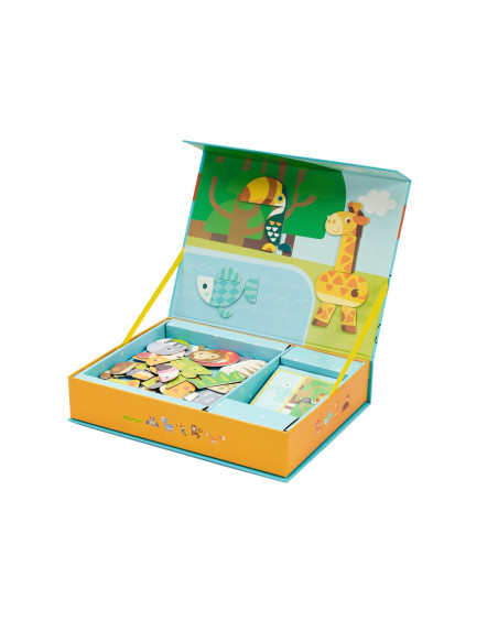 CLASSIC WORLD Układanka Magnetyczna Zwierzęta Tablica Klocki Puzzle Pamięć 60 el.