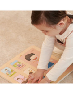 CLASSIC WORLD Tablica Edukacyjna Ciało Ludzkie Układanka Klocki Puzzle dla Dzieci Dopasuj 19 el. 2