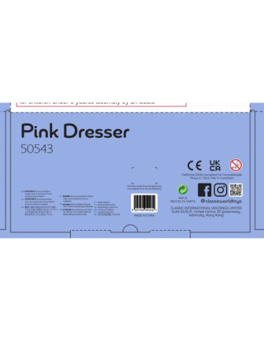 CLASSIC WORLD Drewniana Toaletka dla Dziewczynki z Lustrem + 11 akc