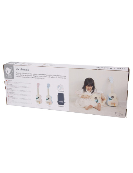 CLASSIC WORLD Drewniane Ukulele Gitara dla Dzieci Różowa