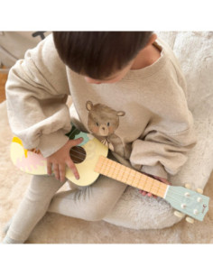 CLASSIC WORLD Drewniane Ukulele Gitara dla Dzieci Niebieskie 2