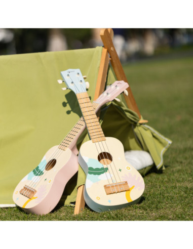 CLASSIC WORLD Drewniane Ukulele Gitara dla Dzieci Niebieskie