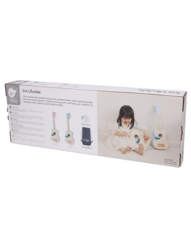 CLASSIC WORLD Drewniane Ukulele Gitara dla Dzieci Niebieskie