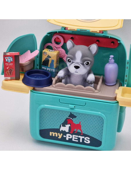 WOOPIE Pies Przenosny Zestaw Pielęgnacyjny 2w1 w Plecaku Transporter