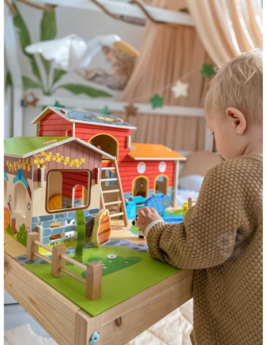 WOOPIE GREEN Mega Farma Figurki Zwierząt Stajnia Obora Kurnik 18 el.