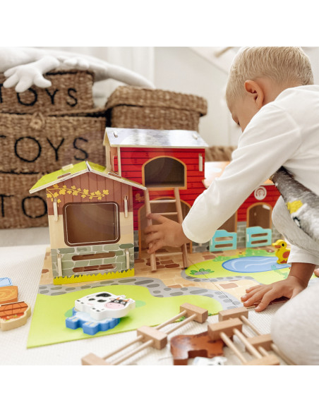 WOOPIE GREEN Mega Farma Figurki Zwierząt Stajnia Obora Kurnik 18 el.