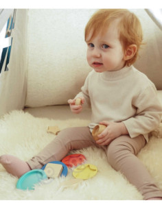 TOOKY TOY Drewniana Układanka Piramidka Kształty Miś 11 el. 2
