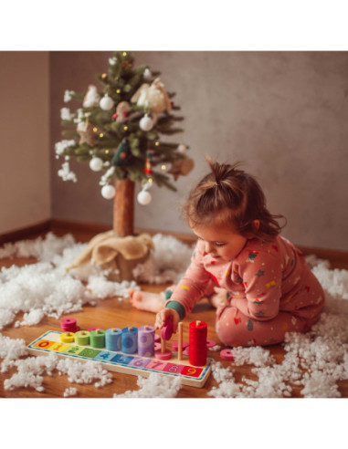WOOPIE GREEN Układanka Nauka Liczenia i Kolorów Montessori