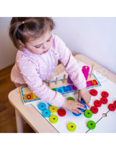 WOOPIE GREEN Układanka Nauka Liczenia i Kolorów Montessori