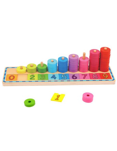 WOOPIE GREEN Układanka Nauka Liczenia i Kolorów Montessori