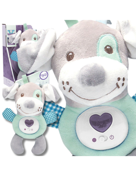 WOOPIE Interaktywny Pluszak Przytulanka dla Niemowląt Światło Dźwięk Piesek Usypiacz