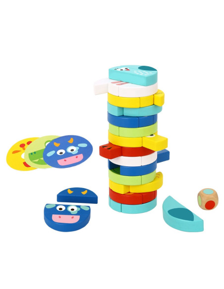TOOKY TOY Jenga Zwierzęta Gra Zręcznościowa