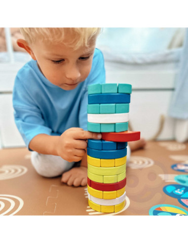 TOOKY TOY Jenga Zwierzęta Gra Zręcznościowa