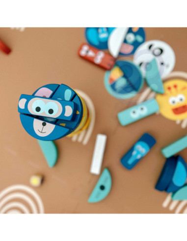 TOOKY TOY Jenga Zwierzęta Gra Zręcznościowa